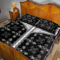 Black Hawaii Paniolo Quilt Motif Quilt Bed Set LT05 - Polynesian Pride