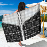 Black Hawaii Paniolo Quilt Motif Sarong LT05 One Size 44 x 66 inches Black - Polynesian Pride
