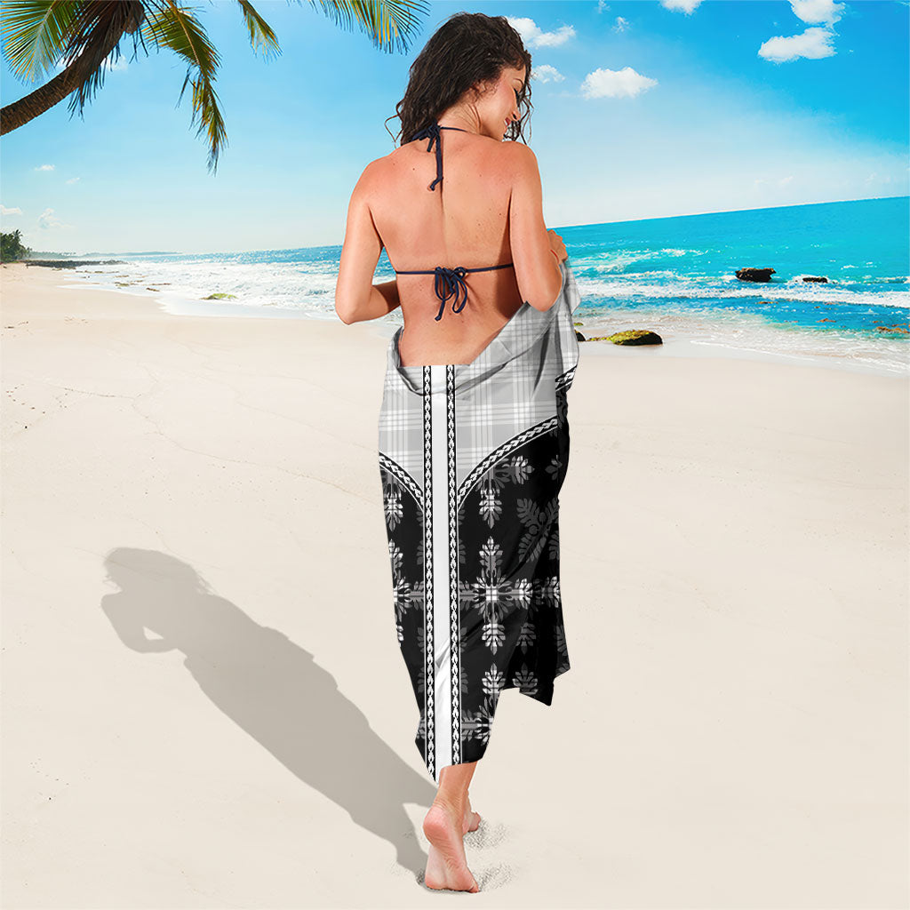 Black Hawaii Paniolo Quilt Motif Sarong LT05 - Polynesian Pride