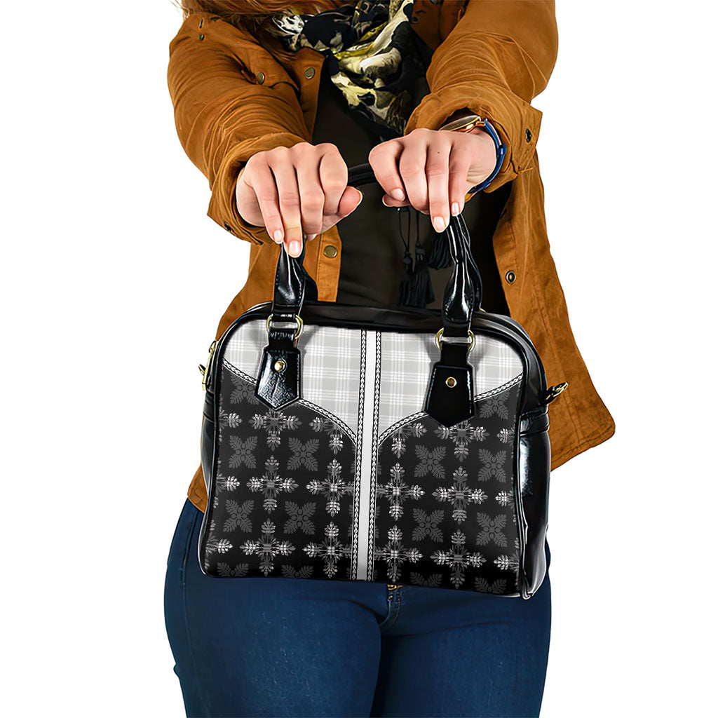 Black Hawaii Paniolo Quilt Motif Shoulder Handbag LT05 One Size Black - Polynesian Pride