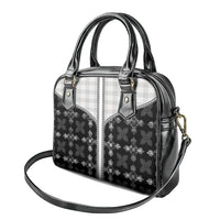 Black Hawaii Paniolo Quilt Motif Shoulder Handbag LT05 - Polynesian Pride