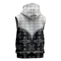 Black Hawaii Paniolo Quilt Motif Sleeveless Hoodie LT05 - Polynesian Pride