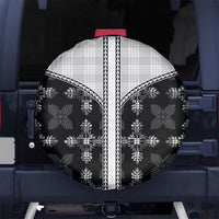 Black Hawaii Paniolo Quilt Motif Spare Tire Cover LT05 No hole Black - Polynesian Pride