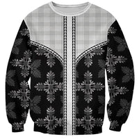 Black Hawaii Paniolo Quilt Motif Sweatshirt LT05 Unisex Black - Polynesian Pride