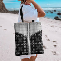 Black Hawaii Paniolo Quilt Motif Tote Bag LT05 - Polynesian Pride