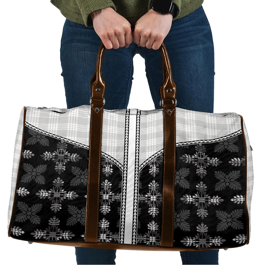 Black Hawaii Paniolo Quilt Motif Travel Bag LT05 Black - Polynesian Pride
