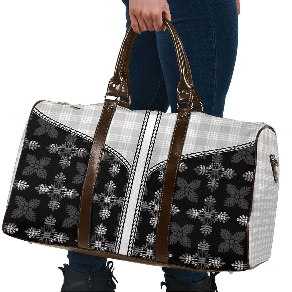 Black Hawaii Paniolo Quilt Motif Travel Bag LT05 - Polynesian Pride