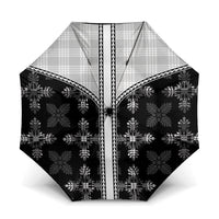 Black Hawaii Paniolo Quilt Motif Umbrella LT05 One Size Folded 11.42 inch Opened Diameter 37.4 inch Black - Polynesian Pride