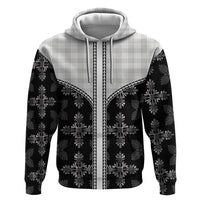 Black Hawaii Paniolo Quilt Motif Zip Hoodie LT05 Pullover Hoodie Black - Polynesian Pride