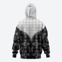 Black Hawaii Paniolo Quilt Motif Zip Hoodie LT05 - Polynesian Pride
