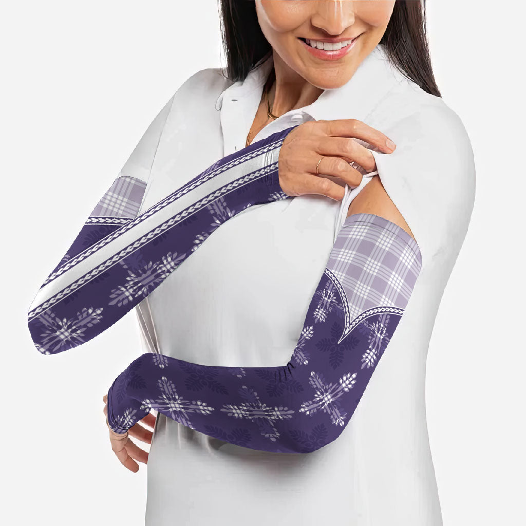 Purple Hawaii Paniolo Quilt Motif Arm Sleeves LT05 - Polynesian Pride