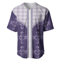 Purple Hawaii Paniolo Quilt Motif Baseball Jersey LT05 Purple - Polynesian Pride