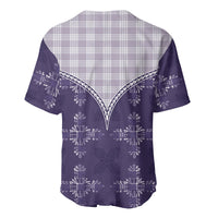 Purple Hawaii Paniolo Quilt Motif Baseball Jersey LT05 - Polynesian Pride