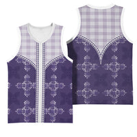 Purple Hawaii Paniolo Quilt Motif Basketball Jersey LT05 - Polynesian Pride
