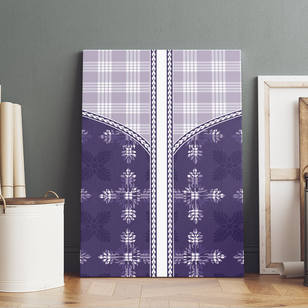 Purple Hawaii Paniolo Quilt Motif Canvas Wall Art LT05 - Polynesian Pride