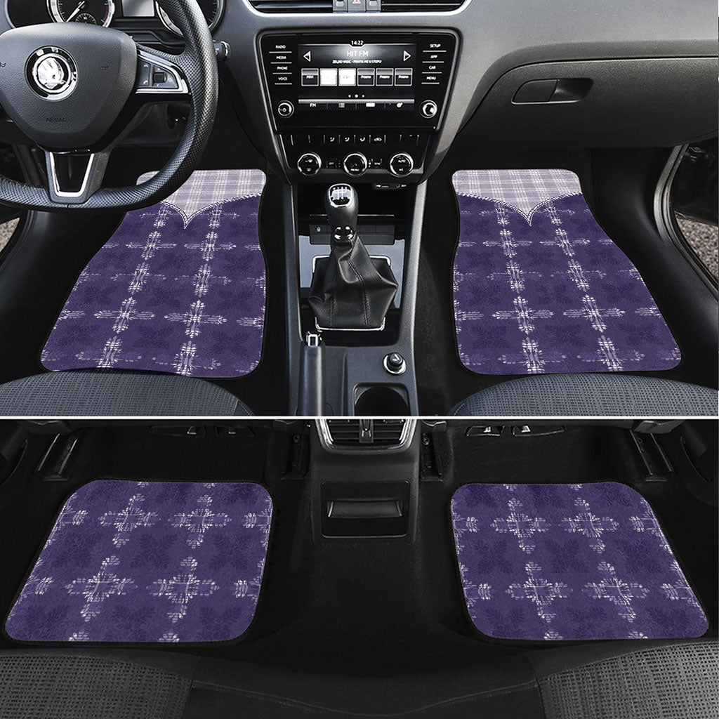 Purple Hawaii Paniolo Quilt Motif Car Mats LT05 Set 4pcs Purple - Polynesian Pride