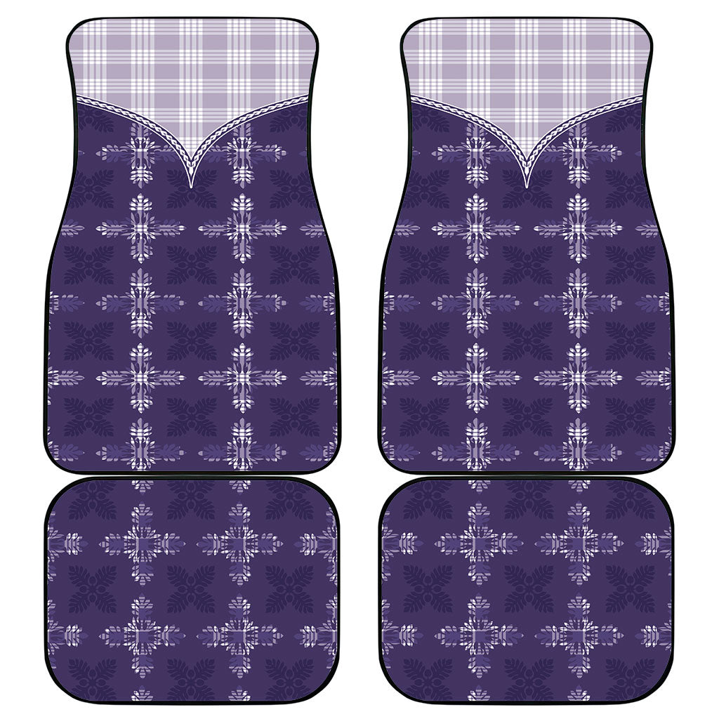 Purple Hawaii Paniolo Quilt Motif Car Mats LT05 - Polynesian Pride