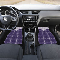Purple Hawaii Paniolo Quilt Motif Car Mats LT05 Set 2pcs - Front Purple - Polynesian Pride