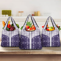 Purple Hawaii Paniolo Quilt Motif Grocery Bag LT05 3-pack One Size Purple - Polynesian Pride