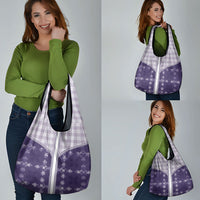 Purple Hawaii Paniolo Quilt Motif Grocery Bag LT05 - Polynesian Pride