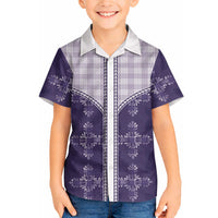 Purple Hawaii Paniolo Quilt Motif Hawaiian Shirt LT05 - Polynesian Pride