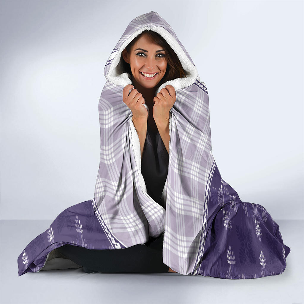 Purple Hawaii Paniolo Quilt Motif Hooded Blanket LT05 - Polynesian Pride