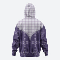 Purple Hawaii Paniolo Quilt Motif Hoodie LT05 - Polynesian Pride