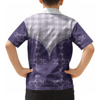 Purple Hawaii Paniolo Quilt Motif Kid Hawaiian Shirt LT05 - Polynesian Pride