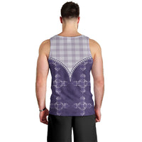 Purple Hawaii Paniolo Quilt Motif Men Tank Top LT05 - Polynesian Pride