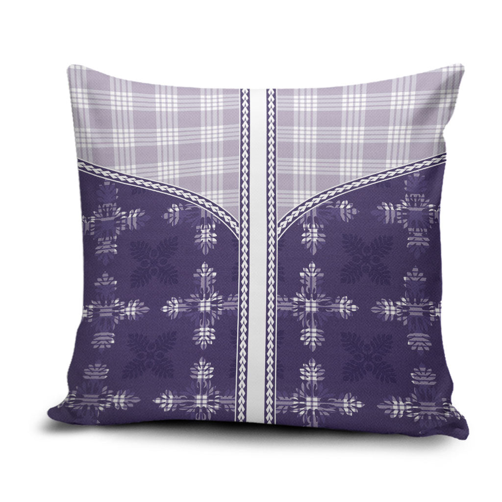 Purple Hawaii Paniolo Quilt Motif Pillow Cover