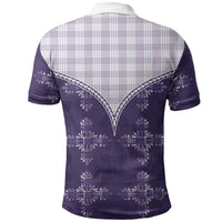 Purple Hawaii Paniolo Quilt Motif Polo Shirt LT05 - Polynesian Pride