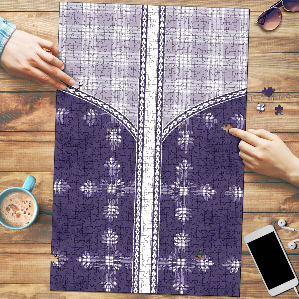 Purple Hawaii Paniolo Quilt Motif Puzzle