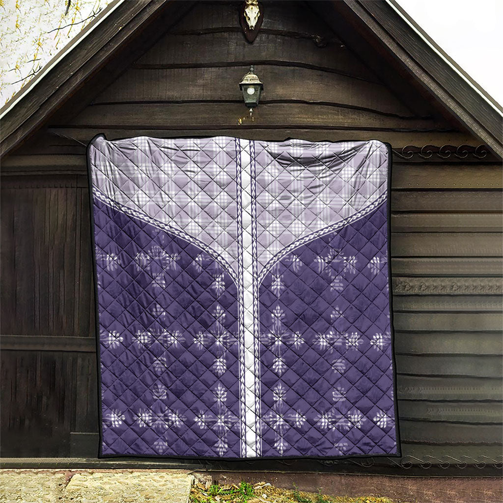 Purple Hawaii Paniolo Quilt Motif Quilt LT05 - Polynesian Pride
