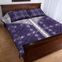 Purple Hawaii Paniolo Quilt Motif Quilt Bed Set LT05 - Polynesian Pride