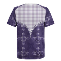 Purple Hawaii Paniolo Quilt Motif Rugby Jersey LT05 - Polynesian Pride
