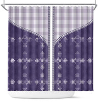 Purple Hawaii Paniolo Quilt Motif Shower Curtain LT05 Purple - Polynesian Pride
