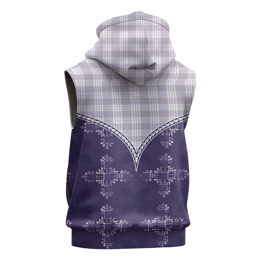 Purple Hawaii Paniolo Quilt Motif Sleeveless Hoodie LT05 - Polynesian Pride