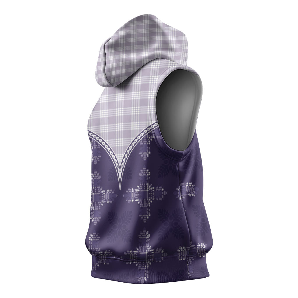 Purple Hawaii Paniolo Quilt Motif Sleeveless Hoodie LT05 - Polynesian Pride