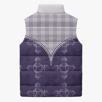 Purple Hawaii Paniolo Quilt Motif Sleeveless Puffer Jacket LT05 - Polynesian Pride