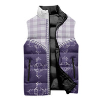 Purple Hawaii Paniolo Quilt Motif Sleeveless Puffer Jacket LT05 - Polynesian Pride