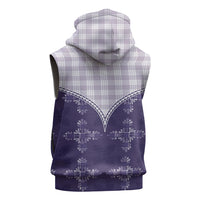 Purple Hawaii Paniolo Quilt Motif Sleeveless Zip Hoodie LT05 - Polynesian Pride