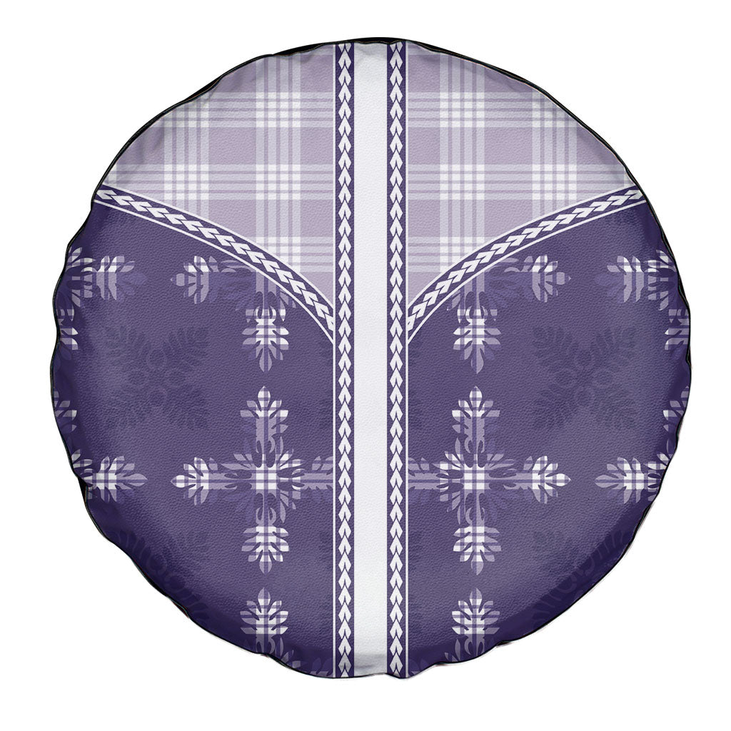 Purple Hawaii Paniolo Quilt Motif Spare Tire Cover LT05 - Polynesian Pride