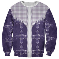Purple Hawaii Paniolo Quilt Motif Sweatshirt LT05 Unisex Purple - Polynesian Pride