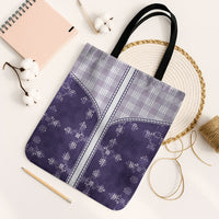 Purple Hawaii Paniolo Quilt Motif Tote Bag LT05 Black Strap One Size Purple - Polynesian Pride