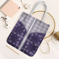 Purple Hawaii Paniolo Quilt Motif Tote Bag LT05 White Strap One Size Purple - Polynesian Pride