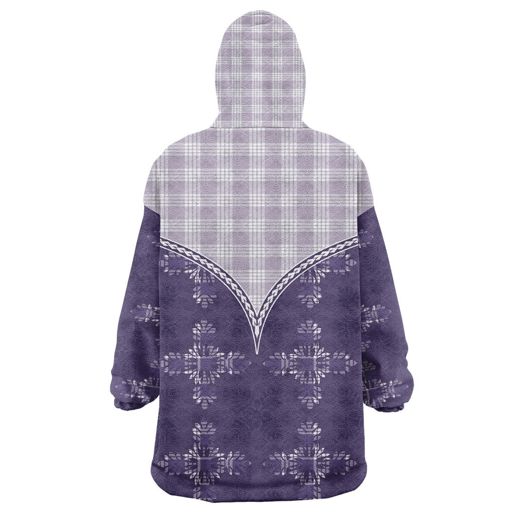 Purple Hawaii Paniolo Quilt Motif Wearable Blanket Hoodie LT05 - Polynesian Pride