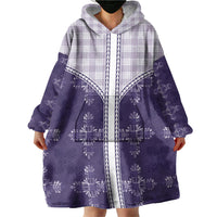 Purple Hawaii Paniolo Quilt Motif Wearable Blanket Hoodie LT05 - Polynesian Pride