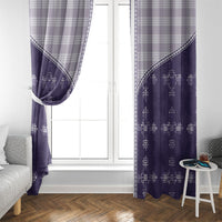 Purple Hawaii Paniolo Quilt Motif Window Curtain LT05 - Polynesian Pride