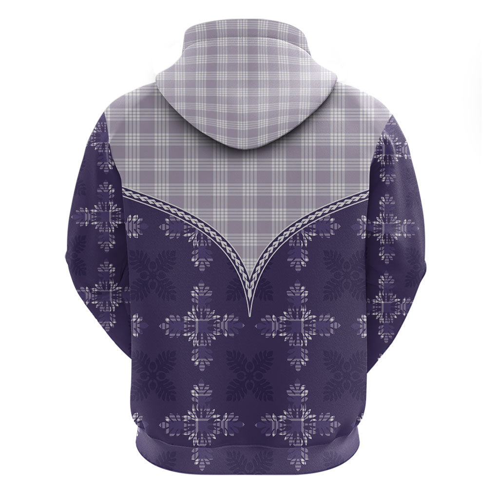 Purple Hawaii Paniolo Quilt Motif Zip Hoodie LT05 - Polynesian Pride
