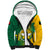 Papua New Guinea Enga Province Sherpa Hoodie Mix Coat Of Arms Polynesian Pattern LT05 Unisex Green - Polynesian Pride